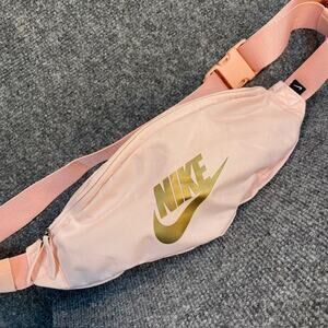 Nike Womens Heritage Fanny Pack Waist Bag Pink Gold Adjustable